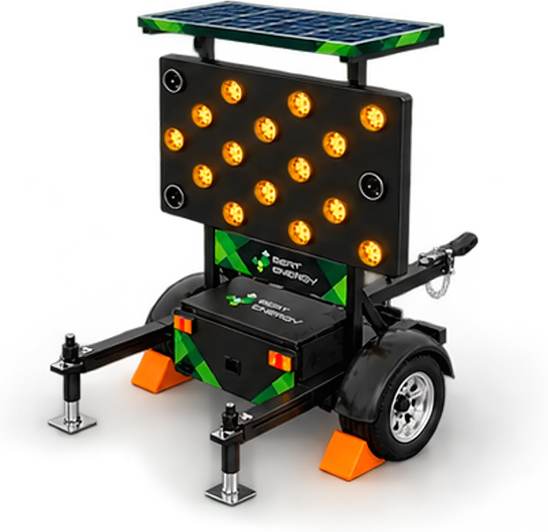 Trailer solar de señalización LED